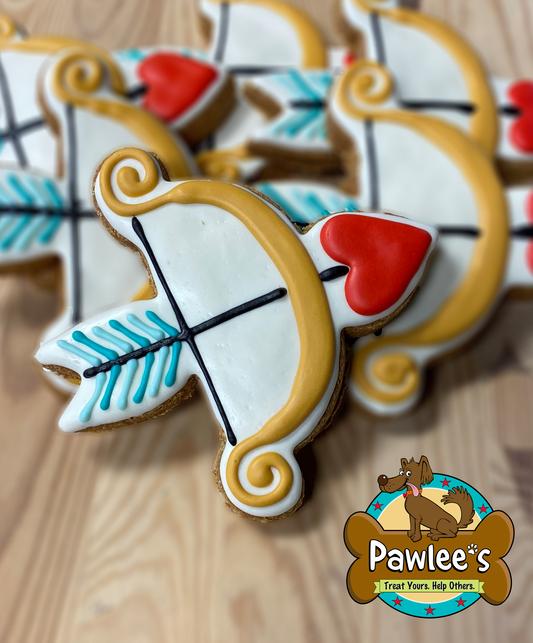 Cupid Bow & Arrow Cookie 4/Pack