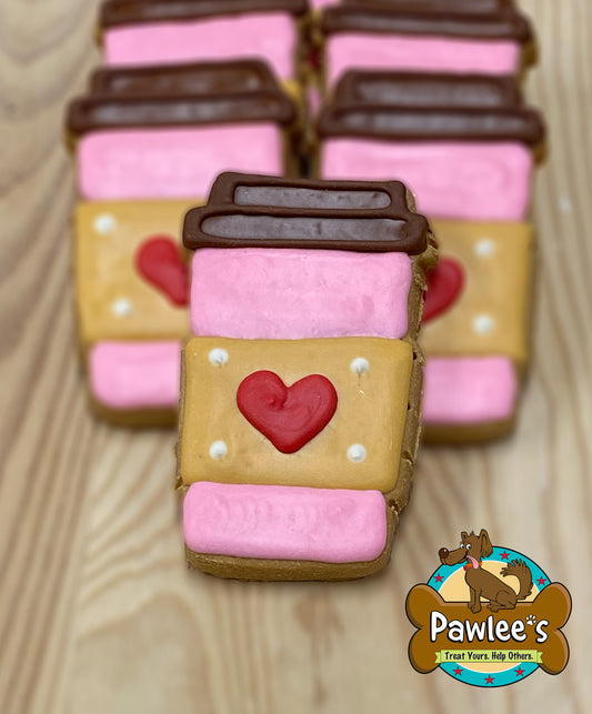 Valentine Latte Cookie 4/Pack