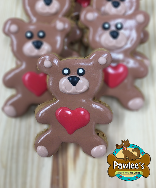 Biscuit ours en peluche de la Saint-Valentin 6/pqt